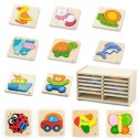 Viga Toys Puzzle drewniane 12 plansz Viga Toys Viga Toys Puzzle drewniane 12 plansz Viga Toys