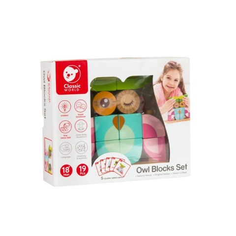 Kreatywne Drewniane Klocki Przestrzenne 3d Classic World Sowa Classic World Kreatywne Drewniane Klocki Przestrzenne 3d Classic World Sowa Classic World