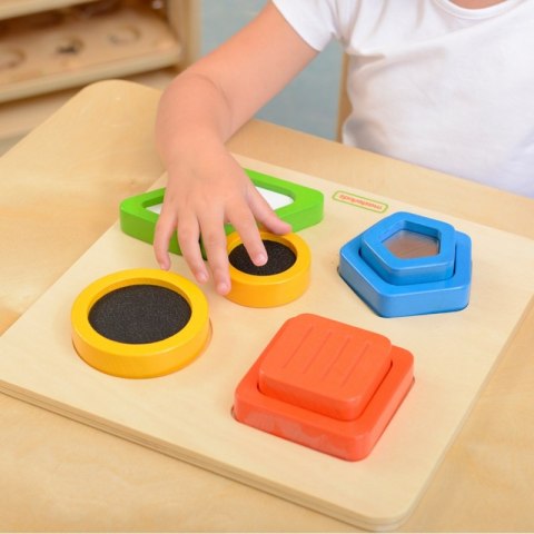 MASTERKIDZ Drewniany Sorter Kształtów Materiałów Faktury Powierzchni Montessori Masterkidz MASTERKIDZ Drewniany Sorter Kształtów Materiałów Faktury Powierzchni Montessori Masterkidz