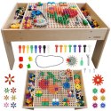 MASTERKIDZ Drewniany Stół Edukacyjny + AKCESORIA STEM WALL Masterkidz