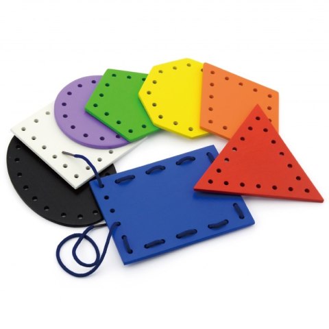 VIGA Drewniane Kształty do nawlekania i sznurowania Montessori Viga Toys VIGA Drewniane Kształty do nawlekania i sznurowania Montessori Viga Toys