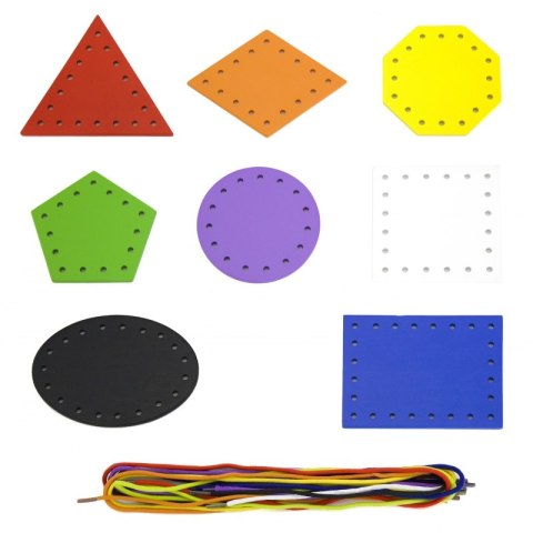 VIGA Drewniane Kształty do nawlekania i sznurowania Montessori Viga Toys VIGA Drewniane Kształty do nawlekania i sznurowania Montessori Viga Toys