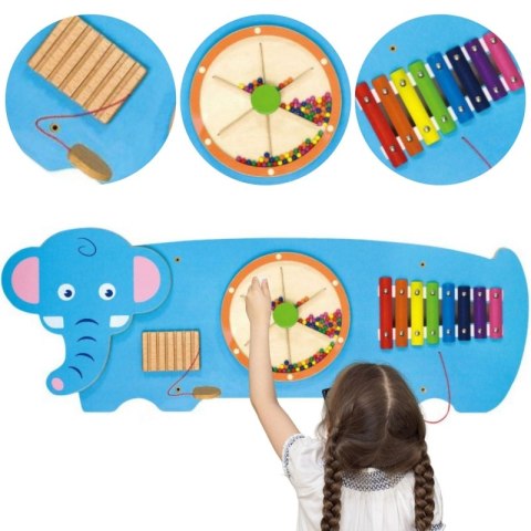 VIGA Tablica Sensoryczna Manipulacyjna Słonik Certyfikat FSC Montessori Viga Toys VIGA Tablica Sensoryczna Manipulacyjna Słonik Certyfikat FSC Montessori Viga Toys