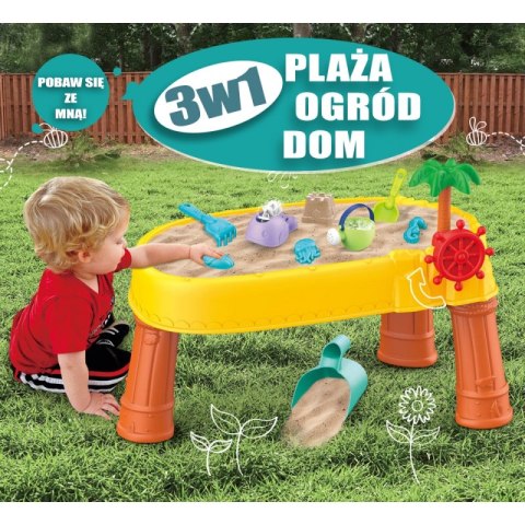 WOOPIE Stolik Wodny 2w1 Piaskownica Statek Piracki 8 akc. Woopie WOOPIE Stolik Wodny 2w1 Piaskownica Statek Piracki 8 akc. Woopie