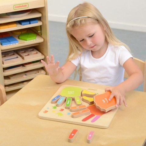 MASTERKIDZ Edukacyjna Tabliczka Drewniana Liczenie Na Palcach Masterkidz MASTERKIDZ Edukacyjna Tabliczka Drewniana Liczenie Na Palcach Masterkidz