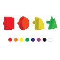 MASTERKIDZ Geometryczne Elementy 8 Kolorów 256 szt Akcesoria do tablic STEM Masterkidz