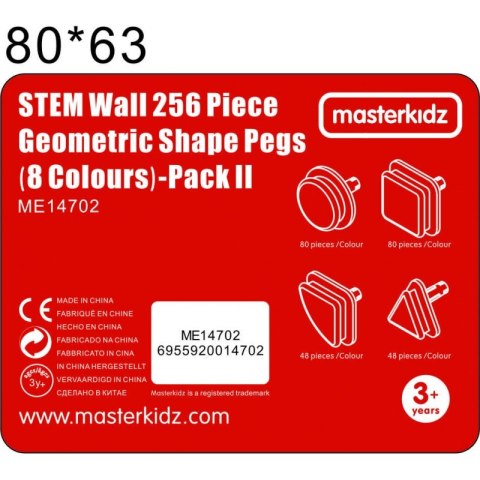 MASTERKIDZ Geometryczne Elementy Tablic 256 szt Masterkidz MASTERKIDZ Geometryczne Elementy Tablic 256 szt Masterkidz