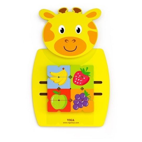 VIGA Drewniana Tablica Manipulacyjna Żyrafka Certyfikat FSC Montessori Viga Toys VIGA Drewniana Tablica Manipulacyjna Żyrafka Certyfikat FSC Montessori Viga Toys