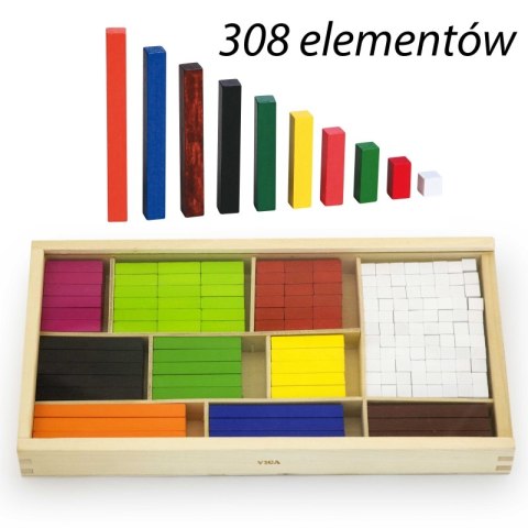 VIGA Drewniane Patyczki Edukacyjne Matematyczne Klocki Cuisenaire'a Viga Toys VIGA Drewniane Patyczki Edukacyjne Matematyczne Klocki Cuisenaire'a Viga Toys