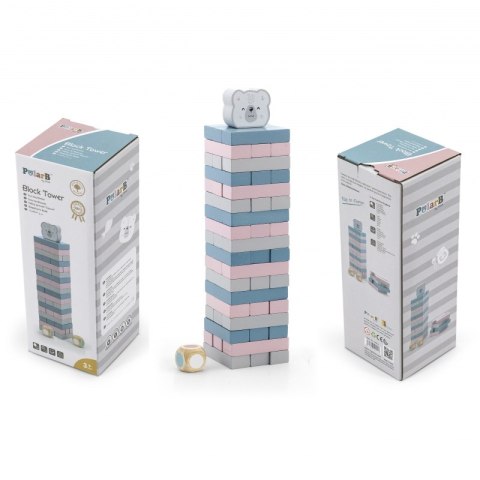 VIGA PolarB Drewniana Gra Wieża Układanka Pastelowa Viga Toys VIGA PolarB Drewniana Gra Wieża Układanka Pastelowa Viga Toys