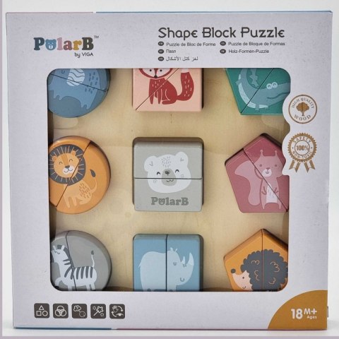 VIGA PolarB Drewniana Układanka Klocki - Zwierzątka Viga Toys VIGA PolarB Drewniana Układanka Klocki - Zwierzątka Viga Toys