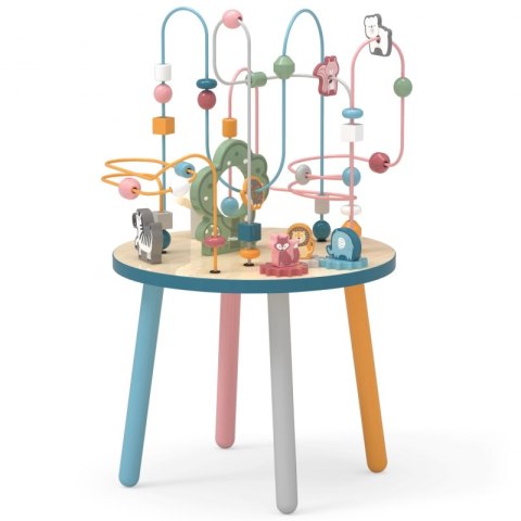 VIGA PolarB Drewniany Stolik Edukacyjny Manipulacyjny Przeplatanka Montessori Viga Toys VIGA PolarB Drewniany Stolik Edukacyjny Manipulacyjny Przeplatanka Montessori Viga Toys