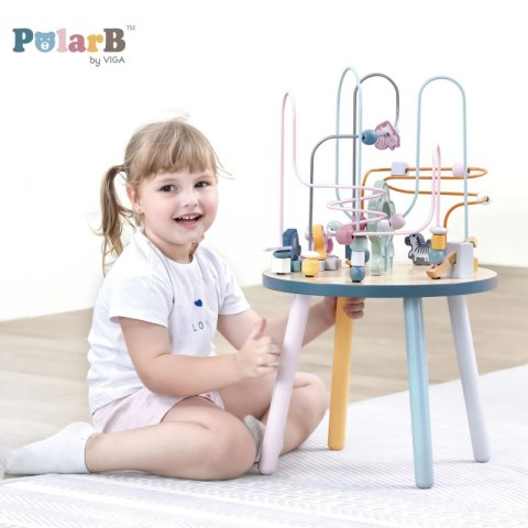VIGA PolarB Drewniany Stolik Edukacyjny Manipulacyjny Przeplatanka Montessori Viga Toys VIGA PolarB Drewniany Stolik Edukacyjny Manipulacyjny Przeplatanka Montessori Viga Toys