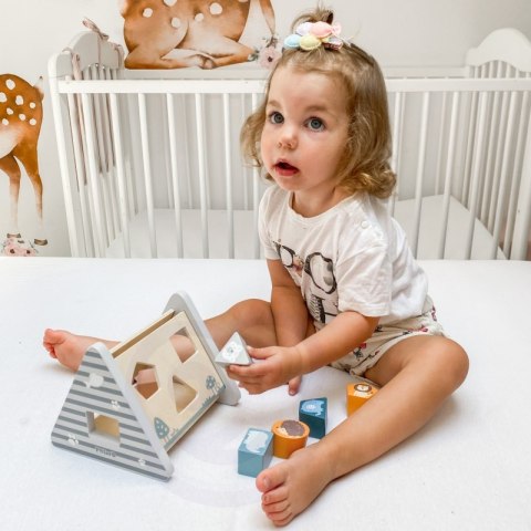 VIGA PolarB Drewniany sorter z klockami piramida Układanka Viga Toys VIGA PolarB Drewniany sorter z klockami piramida Układanka Viga Toys