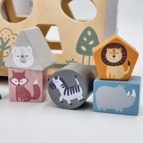 VIGA PolarB Drewniany sorter z klockami piramida Układanka Viga Toys VIGA PolarB Drewniany sorter z klockami piramida Układanka Viga Toys