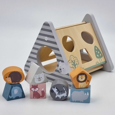 VIGA PolarB Drewniany sorter z klockami piramida Układanka Viga Toys VIGA PolarB Drewniany sorter z klockami piramida Układanka Viga Toys