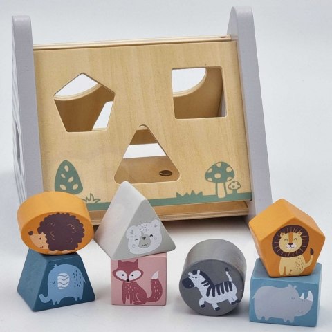 VIGA PolarB Drewniany sorter z klockami piramida Układanka Viga Toys VIGA PolarB Drewniany sorter z klockami piramida Układanka Viga Toys