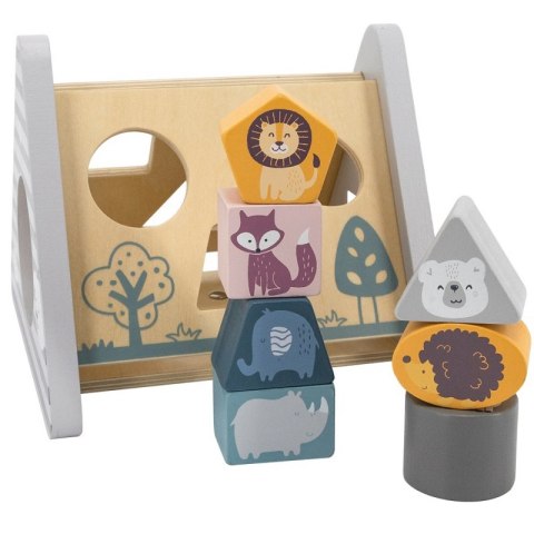 VIGA PolarB Drewniany sorter z klockami piramida Układanka Viga Toys VIGA PolarB Drewniany sorter z klockami piramida Układanka Viga Toys