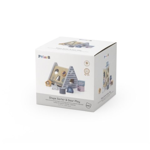 VIGA PolarB Drewniany sorter z klockami piramida Układanka Viga Toys VIGA PolarB Drewniany sorter z klockami piramida Układanka Viga Toys
