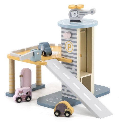 VIGA PolarB Parking Garaż z Helikopterem i samochodzikami Viga Toys VIGA PolarB Parking Garaż z Helikopterem i samochodzikami Viga Toys