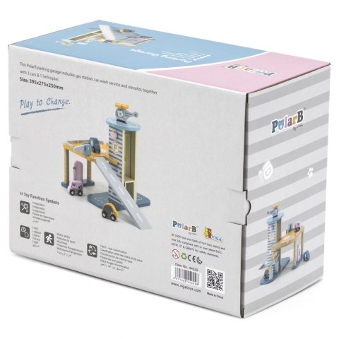 VIGA PolarB Parking Garaż z Helikopterem i samochodzikami Viga Toys VIGA PolarB Parking Garaż z Helikopterem i samochodzikami Viga Toys