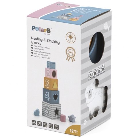 VIGA PolarB Piramidka Układanka edukacyjna Sorter Kostki Klocki Viga Toys VIGA PolarB Piramidka Układanka edukacyjna Sorter Kostki Klocki Viga Toys