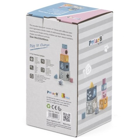 VIGA PolarB Piramidka Układanka edukacyjna Sorter Kostki Klocki Viga Toys VIGA PolarB Piramidka Układanka edukacyjna Sorter Kostki Klocki Viga Toys