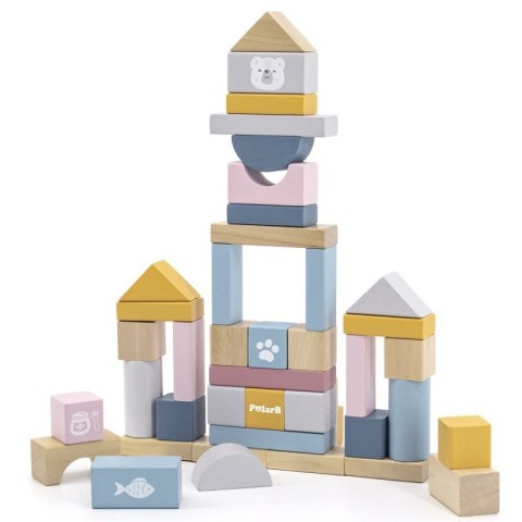 VIGA PolarB Zestaw drewnianych klocków w wiaderku - 60 elementów Viga Toys VIGA PolarB Zestaw drewnianych klocków w wiaderku - 60 elementów Viga Toys