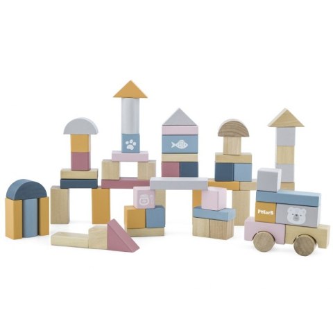 VIGA PolarB Zestaw drewnianych klocków w wiaderku - 60 elementów Viga Toys VIGA PolarB Zestaw drewnianych klocków w wiaderku - 60 elementów Viga Toys