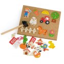 VIGA Przybijanka Drewniana Farma Tablica Korkowa Montessori Viga Toys VIGA Przybijanka Drewniana Farma Tablica Korkowa Montessori Viga Toys
