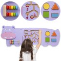 VIGA Tablica Sensoryczna Manipulacyjna Hipopotam Certyfikat FSC Montessori Viga Toys VIGA Tablica Sensoryczna Manipulacyjna Hipopotam Certyfikat FSC Montessori Viga Toys