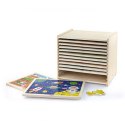 Viga Zestaw Puzzle drewniane 12 układanek po 24 el. na stojaku Viga Toys Viga Zestaw Puzzle drewniane 12 układanek po 24 el. na stojaku Viga Toys