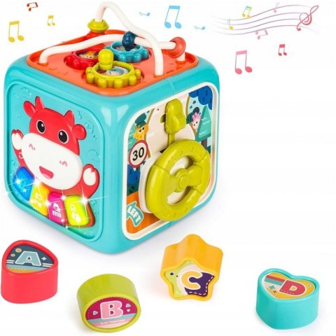 WOOPIE BABY Interaktywna Kostka Sensoryczna Edukacyjna Montessori Sorter 6w1 Woopie Baby WOOPIE BABY Interaktywna Kostka Sensoryczna Edukacyjna Montessori Sorter 6w1 Woopie Baby