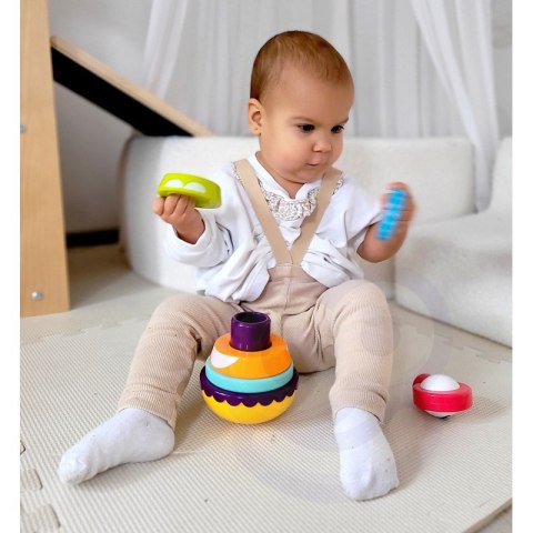 WOOPIE BABY Zabawka Sensoryczna Układanka Piramidka dla Niemowląt 6 el. Woopie Baby WOOPIE BABY Zabawka Sensoryczna Układanka Piramidka dla Niemowląt 6 el. Woopie Baby