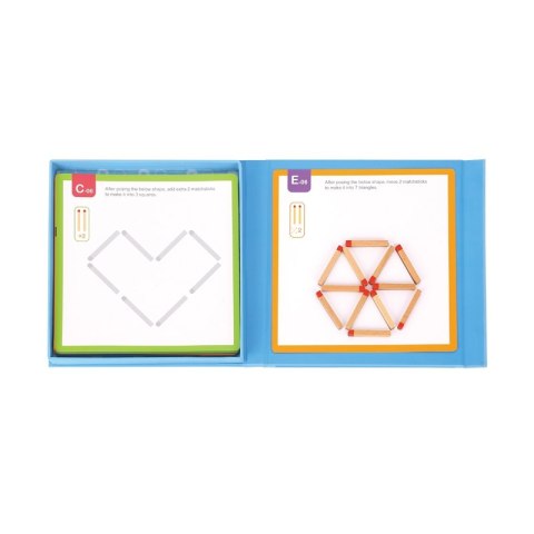 TOOKY TOY Drewniana Układanka Montessori Gra Logiczna Łamigłówki Zapałki Magnetyczne dla Dzieci 58 el. Tooky Toy TOOKY TOY Drewniana Układanka Montessori Gra Logiczna Łamigłówki Zapałki Magnetyczne dla Dzieci 58 el. Tooky Toy