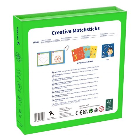 TOOKY TOY Drewniana Układanka Montessori Gra Logiczna Łamigłówki Zapałki Magnetyczne dla Dzieci 58 el. Tooky Toy TOOKY TOY Drewniana Układanka Montessori Gra Logiczna Łamigłówki Zapałki Magnetyczne dla Dzieci 58 el. Tooky Toy