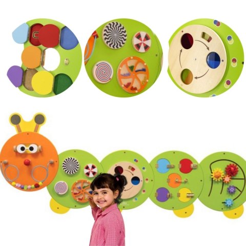 VIGA Drewniana Tablica Gąsienica Certyfikat FSC Montessori Viga Toys VIGA Drewniana Tablica Gąsienica Certyfikat FSC Montessori Viga Toys