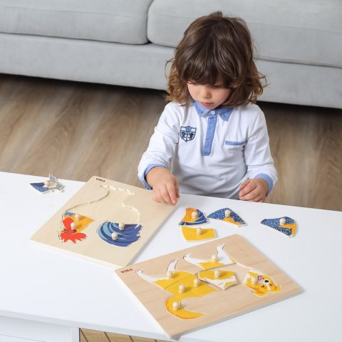 VIGA Drewniane Puzzle Montessori Kogut z Pinezkami Viga Toys VIGA Drewniane Puzzle Montessori Kogut z Pinezkami Viga Toys