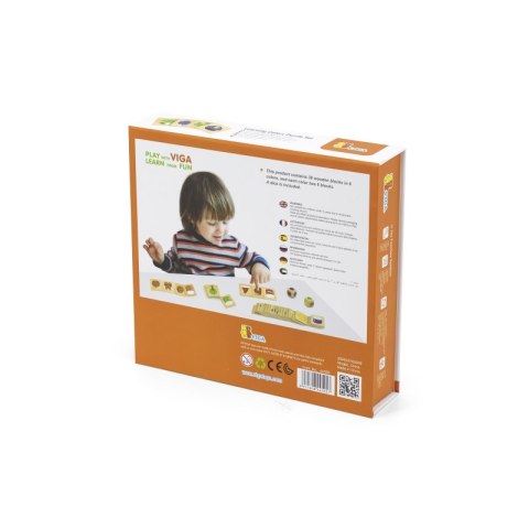 VIGA Gra Edukacyjna Drewniana Układanka Sortuj Dopasuj Kolory i Kształty 38 el. Montessori Viga Toys VIGA Gra Edukacyjna Drewniana Układanka Sortuj Dopasuj Kolory i Kształty 38 el. Montessori Viga Toys