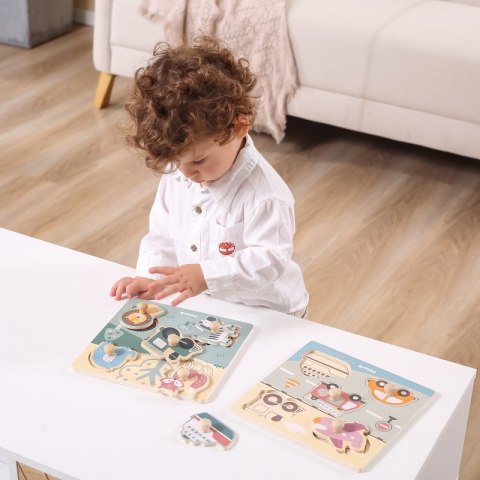 VIGA PolarB Drewniane Puzzle Zwierzęta z Pinezkami Viga Toys VIGA PolarB Drewniane Puzzle Zwierzęta z Pinezkami Viga Toys