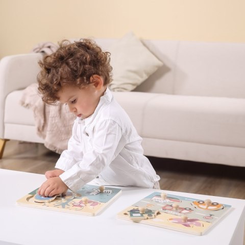 VIGA PolarB Drewniane Puzzle Zwierzęta z Pinezkami Viga Toys VIGA PolarB Drewniane Puzzle Zwierzęta z Pinezkami Viga Toys