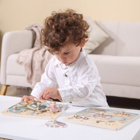 VIGA PolarB Drewniane Puzzle Zwierzęta z Pinezkami Viga Toys VIGA PolarB Drewniane Puzzle Zwierzęta z Pinezkami Viga Toys