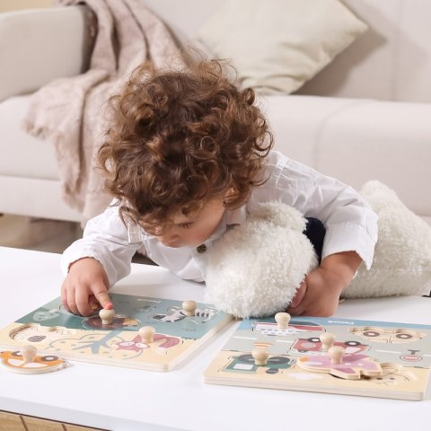 VIGA PolarB Drewniane Puzzle Zwierzęta z Pinezkami Viga Toys VIGA PolarB Drewniane Puzzle Zwierzęta z Pinezkami Viga Toys