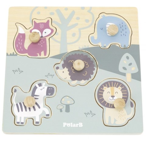 VIGA PolarB Drewniane Puzzle Zwierzęta z Pinezkami Viga Toys VIGA PolarB Drewniane Puzzle Zwierzęta z Pinezkami Viga Toys