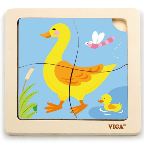 VIGA Poręczne Drewniane Puzzle Kaczuszka Viga Toys VIGA Poręczne Drewniane Puzzle Kaczuszka Viga Toys