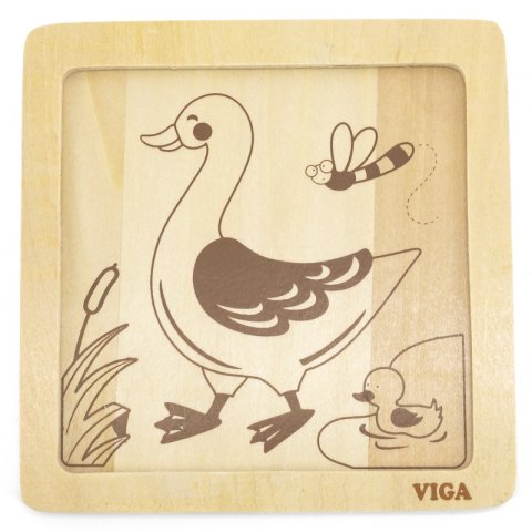 VIGA Poręczne Drewniane Puzzle Kaczuszka Viga Toys VIGA Poręczne Drewniane Puzzle Kaczuszka Viga Toys