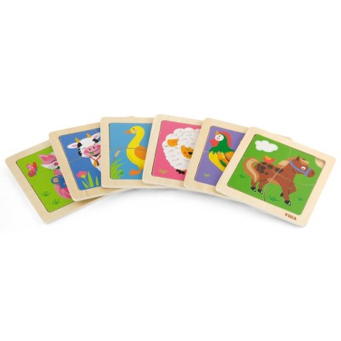 VIGA Poręczne Drewniane Puzzle Krówka Viga Toys VIGA Poręczne Drewniane Puzzle Krówka Viga Toys