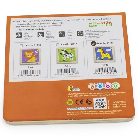VIGA Poręczne Drewniane Puzzle Żyrafa Viga Toys VIGA Poręczne Drewniane Puzzle Żyrafa Viga Toys