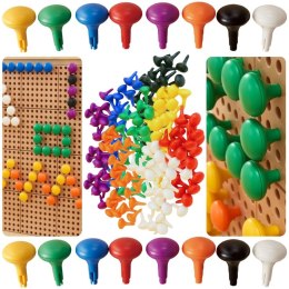 MASTERKIDZ Kolorowe Kołeczki Jumbo do Tablicy STEM 128 Szt. - 8 Kolorów Masterkidz
