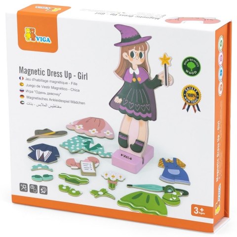 VIGA Drewniana Układanka Magnetyczna Ubieranka Edukacyjna Viga Toys VIGA Drewniana Układanka Magnetyczna Ubieranka Edukacyjna Viga Toys
